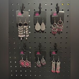Paparazzi Silver and Pink Dangle Earrings